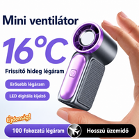GlowWave MiniCool - hordozható mini ventilátor LED kijelzővel