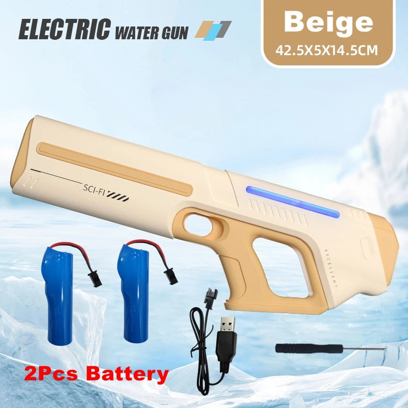 Electric Water Guns for Adults Powerful Squirt Automatic Suction Water Storage Gun Blasters Summer Pool Outdoor Game Toy Gift