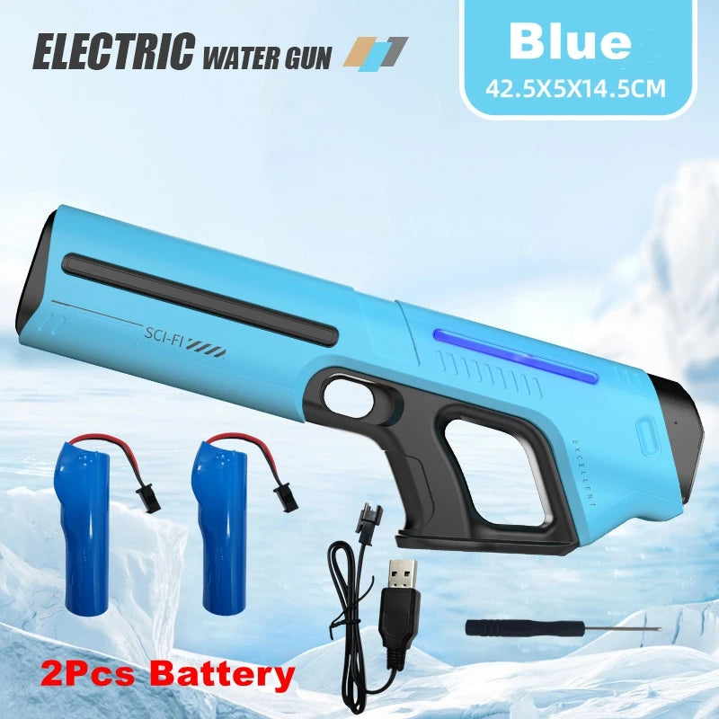 Electric Water Guns for Adults Powerful Squirt Automatic Suction Water Storage Gun Blasters Summer Pool Outdoor Game Toy Gift