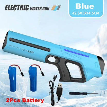 Electric Water Guns for Adults Powerful Squirt Automatic Suction Water Storage Gun Blasters Summer Pool Outdoor Game Toy Gift