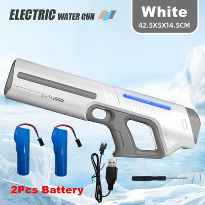 Electric Water Guns for Adults Powerful Squirt Automatic Suction Water Storage Gun Blasters Summer Pool Outdoor Game Toy Gift