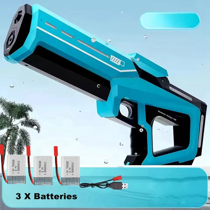 Electric Water Guns for Adults Powerful Squirt Automatic Suction Water Storage Gun Blasters Summer Pool Outdoor Game Toy Gift