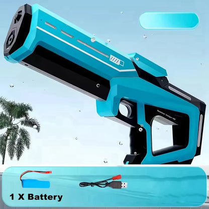 Electric Water Guns for Adults Powerful Squirt Automatic Suction Water Storage Gun Blasters Summer Pool Outdoor Game Toy Gift