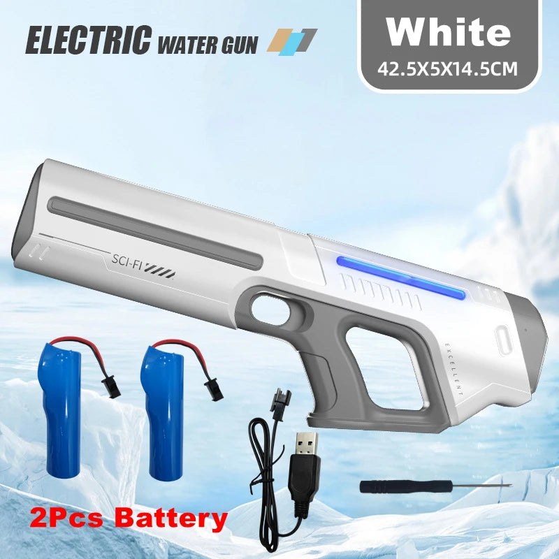 Electric Water Guns for Adults Powerful Squirt Automatic Suction Water Storage Gun Blasters Summer Pool Outdoor Game Toy Gift