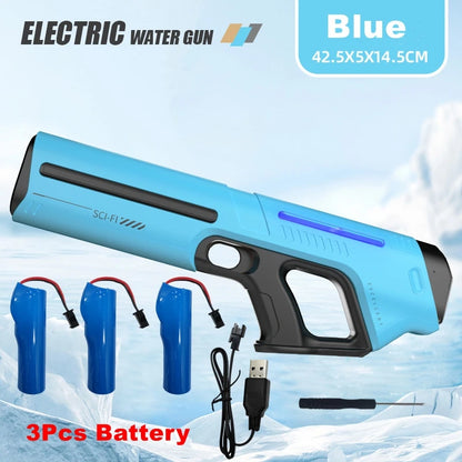 Electric Water Guns for Adults Powerful Squirt Automatic Suction Water Storage Gun Blasters Summer Pool Outdoor Game Toy Gift