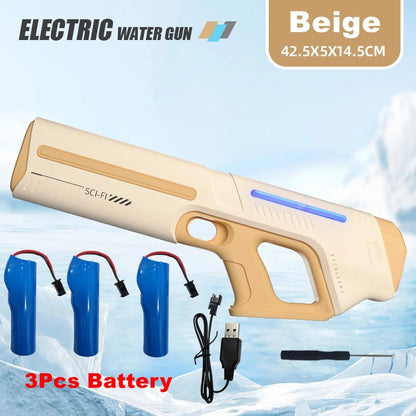 Electric Water Guns for Adults Powerful Squirt Automatic Suction Water Storage Gun Blasters Summer Pool Outdoor Game Toy Gift