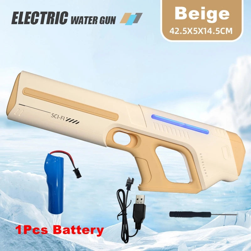 Electric Water Guns for Adults Powerful Squirt Automatic Suction Water Storage Gun Blasters Summer Pool Outdoor Game Toy Gift